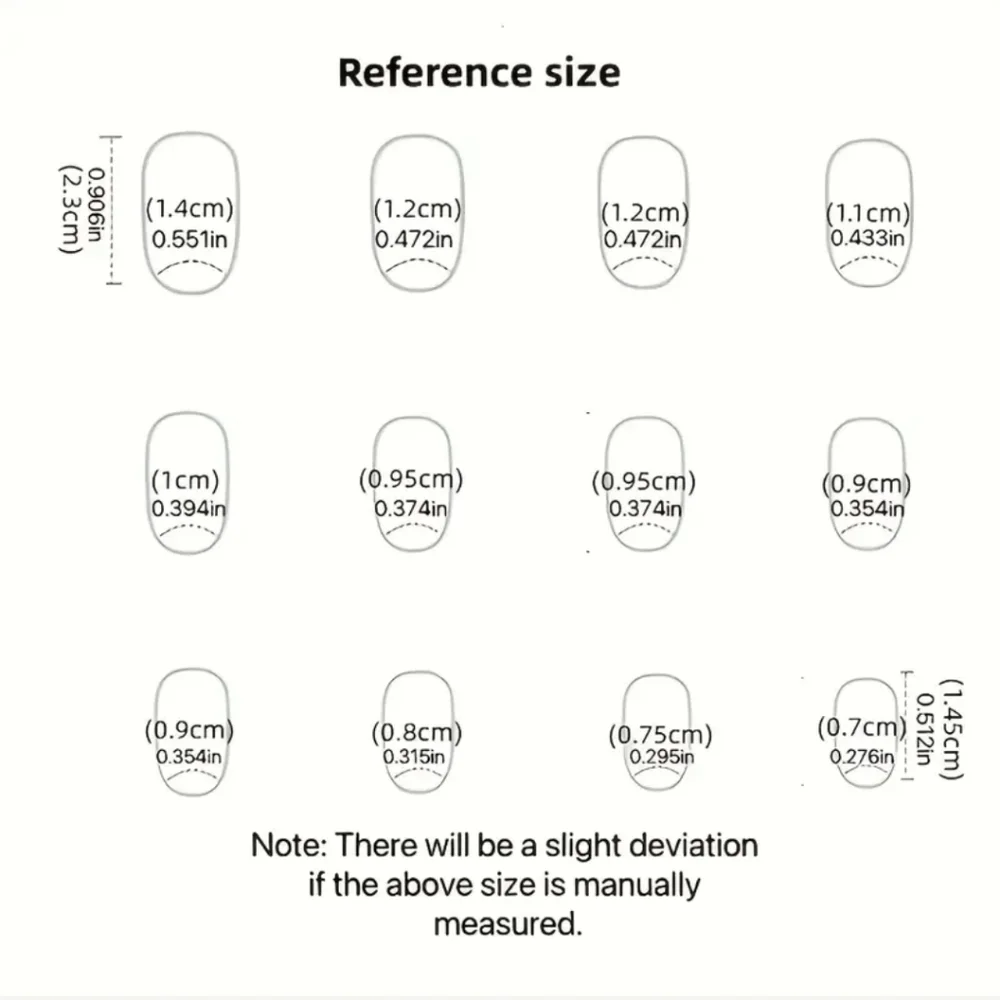 24 Pieces Fake Press On Nails